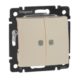 Legrand Valena 774328 выключатель 2кл с подсв. сл.кость 