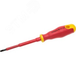 Отвертка STAYER PROFI ELEKTRO 25141-05-12 SL5.5*125мм диэлектрич.до 1000в, эргоном двухком.рукоятка 