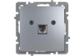 Розетка NILSON 24130440 СУ телефон 1мест. серебро 