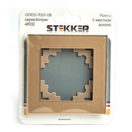 Рамка STEKKER GFR00-7001-08 1-я золото, серия КАТРИН