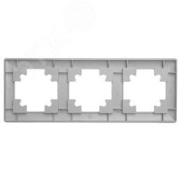 Рамка STEKKER PFR00-7003-03 3-я СЕРЕБРО пластик, серия КАТРИН