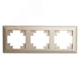 Рамка STEKKER PFR00-7003-02 3-я шампань пластик, серия КАТРИН