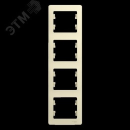 Рамка GLOSSA GSL000208 4пост бежевая вертикальная