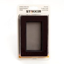 Рамка STEKKER GFR00-7012-04 на 2-ую роз. шоколад, серия КАТРИН