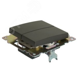 Выключатель STEKKER GLS10-7104-06 2кл графит, (механизм) серия КАТРИН