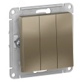 Выключатель AtlasDesign ATN000531 3кл, шампань, механизм