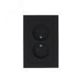 Розетка AtlasDesign ATN001020 2ая б/з карбон, механизм