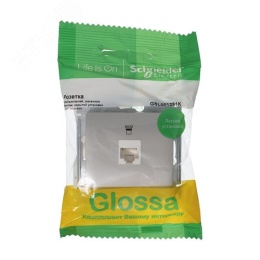 Розетка GLOSSA GSL001281К RJ45