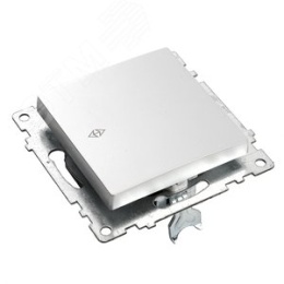 Переключатель STEKKER GLS10-7105-03, 1кл серебро, серия КАТРИН