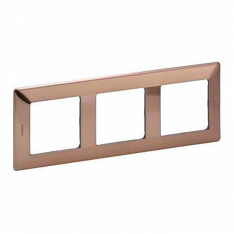 Legrand Valena-L 754163 рамка 3-поста медь