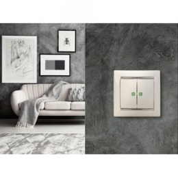Legrand Valena 774428 выключатель 2кл с подсв. белый 