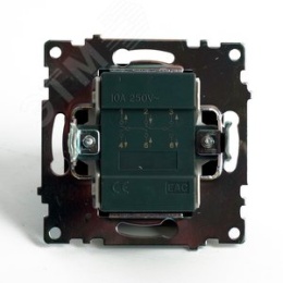 Переключатель STEKKER GLS10-7107-05, 2кл черный, серия КАТРИН