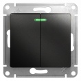 Выключатель GLOSSA GSL000753 2кл, с подс., механизм, антрацит