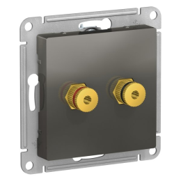 Розетка AtlasDesign ATN000987 Аудиорозетка двойная сталь