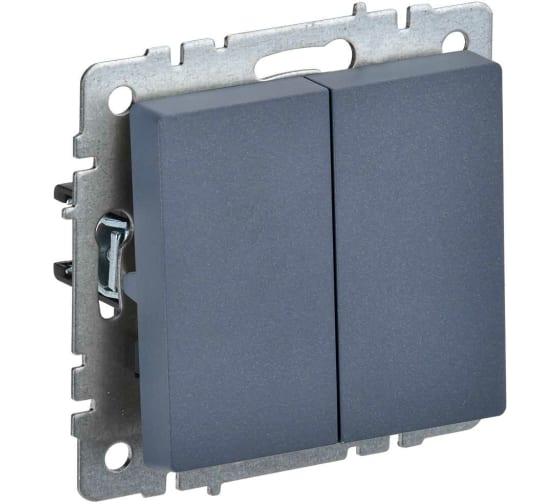 Переключатель IEK BRITE 2кл маренго