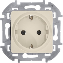 Розетка INSPIRIA 673721 2К 16А сл.кость с/з