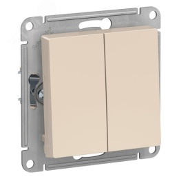 Выключатель AtlasDesign ATN000251 2кл бежевый, механизм