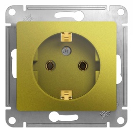 Розетка GLOSSA GSL001043 с/з в рамку фисташка