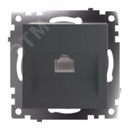 Розетка RJ-45 STEKKER GLS00-7107-06 графит, (механизм) серия КАТРИН