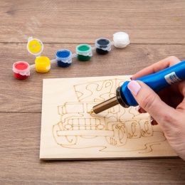 Паяльник-выжигатель REXANT 12-0186 30вт 6 насадок 