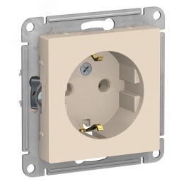 Розетка AtlasDesign ATN000243 c/з механизм, бежевая