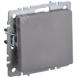 Выключатель IEK BRITE 1кл сталь