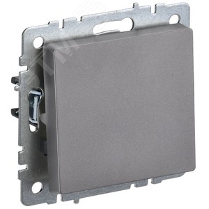 Выключатель IEK BRITE 1кл сталь