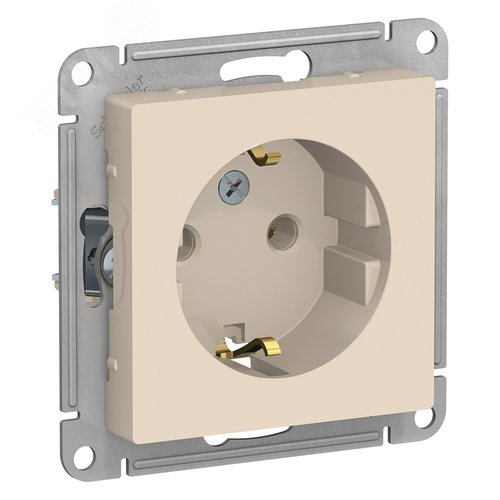 Розетка AtlasDesign ATN000243 c/з механизм, бежевая