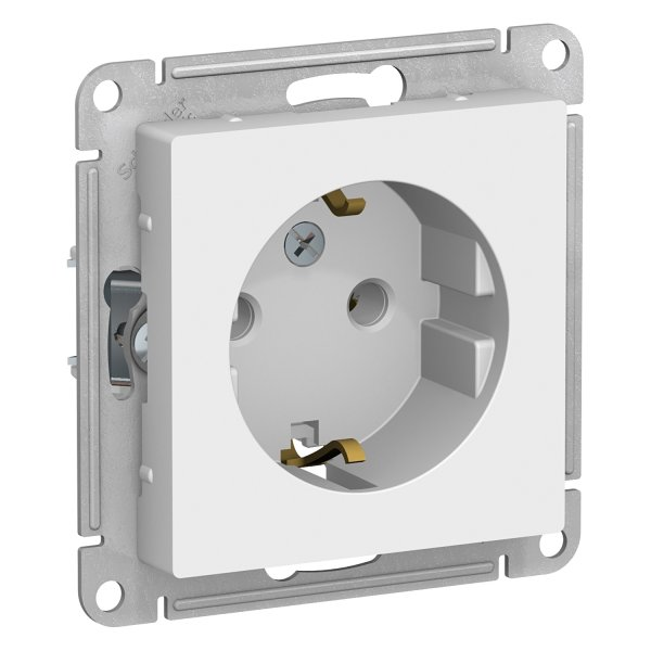 Розетка AtlasDesign ATN000143 c/з механизм, белая
