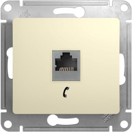 Розетка GLOSSA GSL000281 RJ11 бежевый