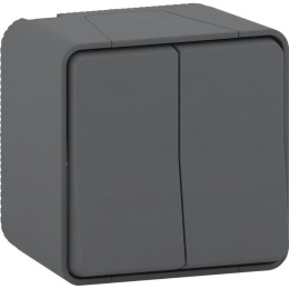 Переключатель SE MUREVA MUR35022 2кл, антрацит, наружный