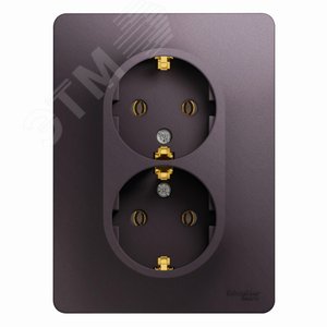 Розетка GLOSSA GSL001424 2ая c/заз. сиреневый туман