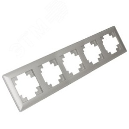 Рамка STEKKER PFR00-7004-03 4-я СЕРЕБРО пластик, серия КАТРИН
