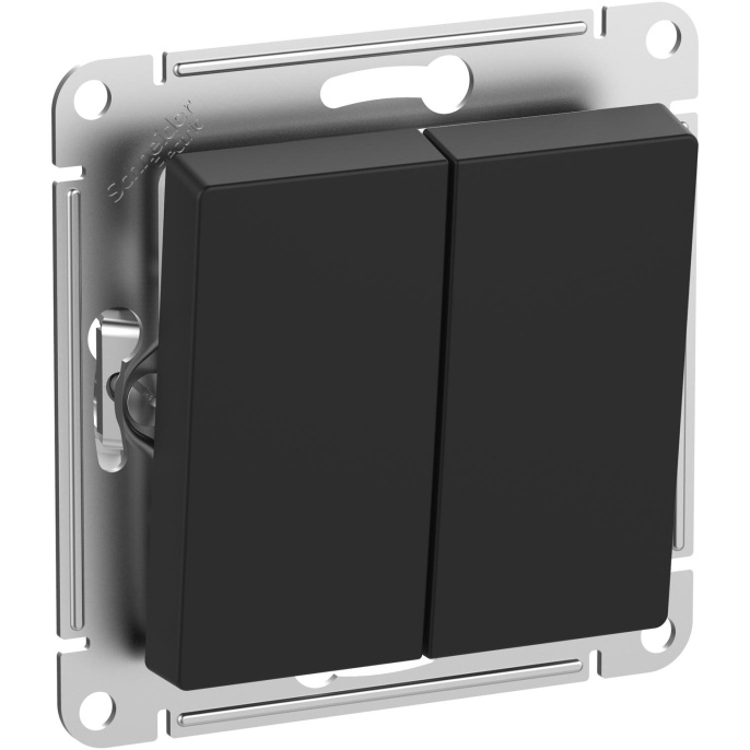 Выключатель AtlasDesign ATN441051 AQUA 2кл, карбон, механизм IP44