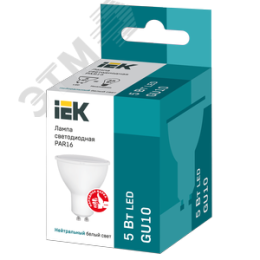 Лампа IEK LED5 GU10 5W 4000K 