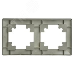 Рамка STEKKER PFR00-7002-06 2-я графит пластик, серия КАТРИН