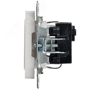Розетка IEK BRITE 1-ная c/з белый