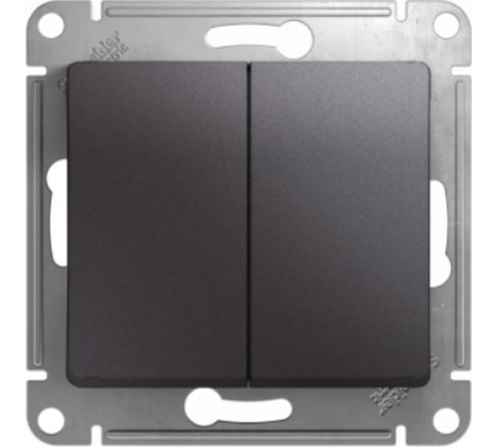 Переключатель GLOSSA GSL001365 2кл, механизм, графит