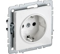 Розетка IEK BRITE 1-ная c/з белый