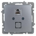 Розетка NILSON 24130444 СУ компьютерная 1мест. серебро 