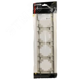 Рамка STEKKER PFR00-7004-02 4-я шампань пластик, серия КАТРИН
