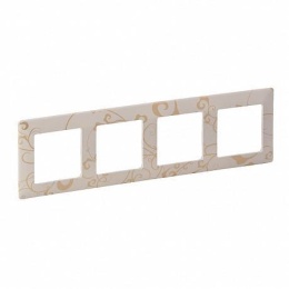 Legrand Valena-L 754114 рамка 4-поста Ампир бежевый