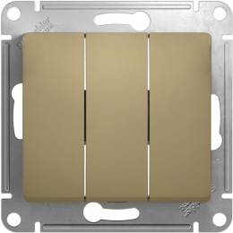 Выключатель GLOSSA GSL000431 3кл, механизм, титан