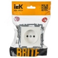 Розетка IEK BRITE 1-ная б/з белый