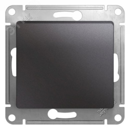 Выключатель GLOSSA GSL001311 1кл, графит