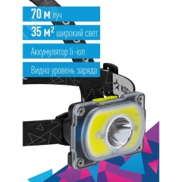 Фонарь КОСМОС KOC507Lit налобный 3W