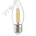 Лампа IEK LED7 7W С37 E27 4000K свеча филамент прозрачный