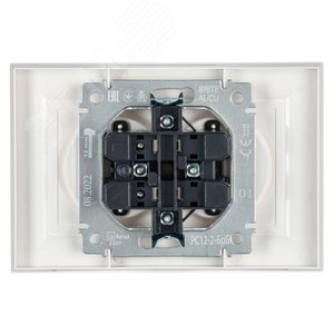 Розетка IEK BRITE 2-ная б/з белый