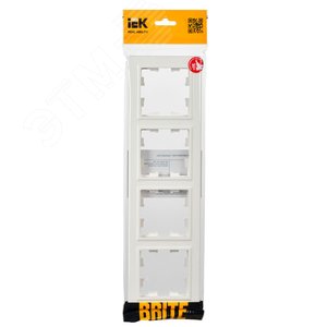 Рамка IEK BRITE 4 поста белый