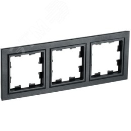 Рамка IEK BRITE 3 поста черный